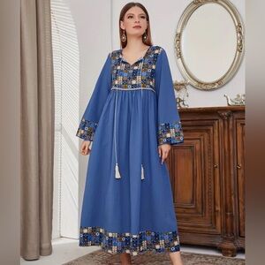Women blue summer dress